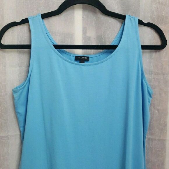 Talbots Turquoise Blue Tank Top Stretch Women's Size Petite S - Picture 3 of 8